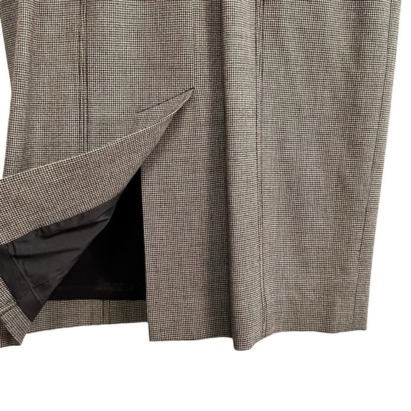 BEBE VINTAGE CORSETED LEATHER TWEED PENCIL DRESS SIZE 4 - Picture 9 of 16